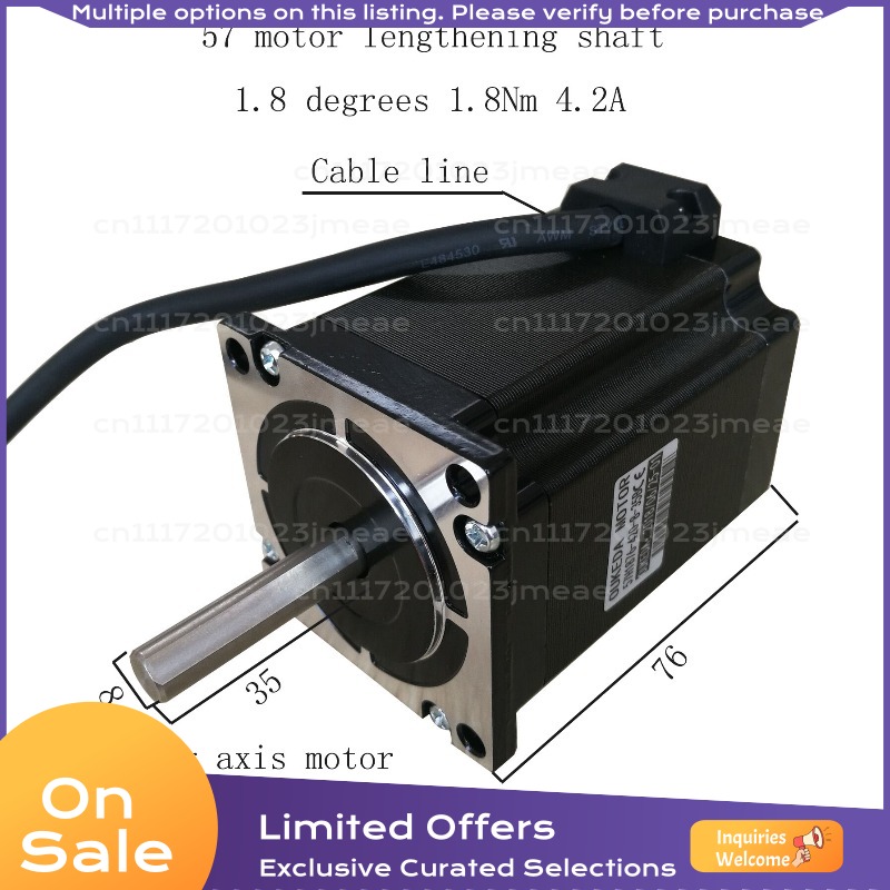 Nema23 Stepper - 57BYGH76 มอเตอร์สเต็ปเปอร์ NEMA 23 4.2A 1.8Nm