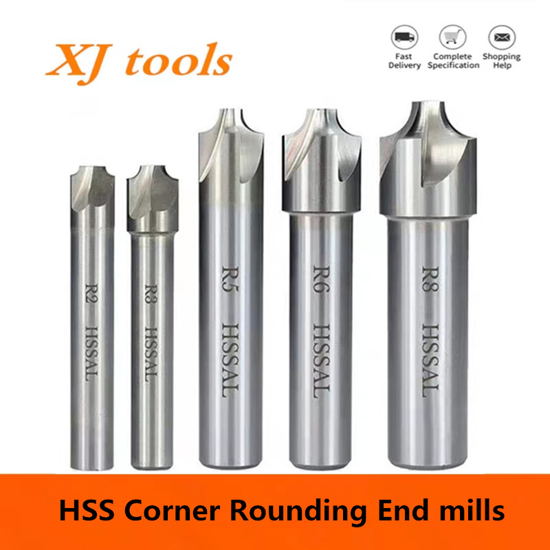 End Mill Set - ดอกกัดการปัดเศษมุม hss R1-R12.5mm มีร่องเว้ารอบ R2/R3/R4/R5/R6/R7/R8/R9)