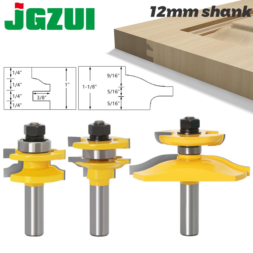 End Mill Set - 3 ชิ้น 12 มิลลิเมตร Shank Rail