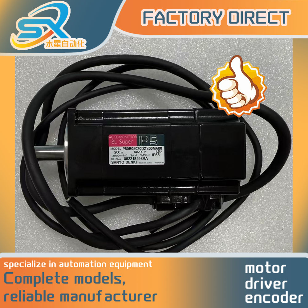 Servo Motor - ใหม่ซันโย เอซี เซอร์โว มอเตอร์ P50B05020DXS00MA08 200W
