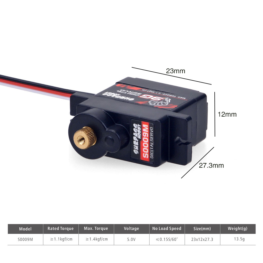 Servo 9G - ไมโครเซอร์โว RC ดิจิตอล 2g 3.7g 4.3g