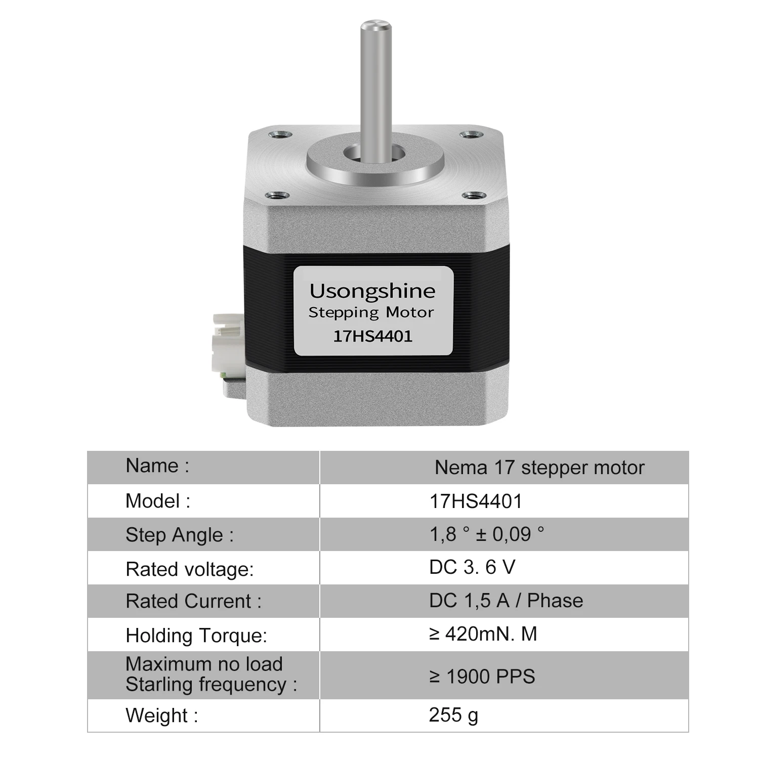 มอเตอร์สเต็ปเปอร์ Usongshine A - Stepper Motor Nema17 บทวิจารณ์และราคา