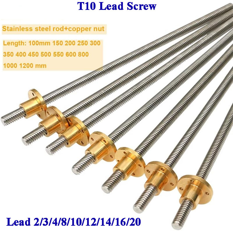 สกรูตะกั่ว T10 เหล็กกล้าไร้สนิ - Lead Screw 8Mm บทวิจารณ์และราคา